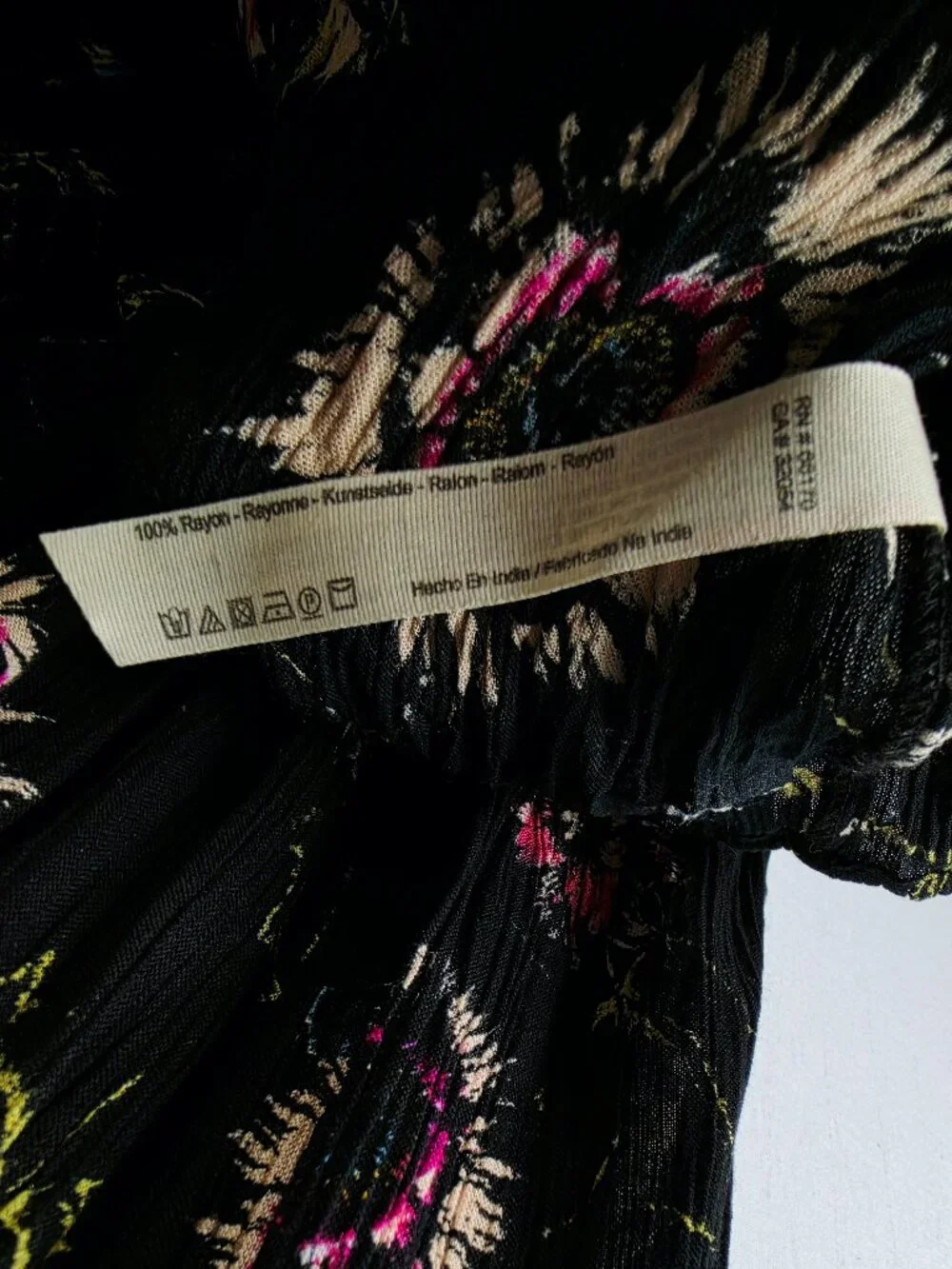 Free People Intimately Garden Party Maxi Dress Tiered Black Floral Boho size M